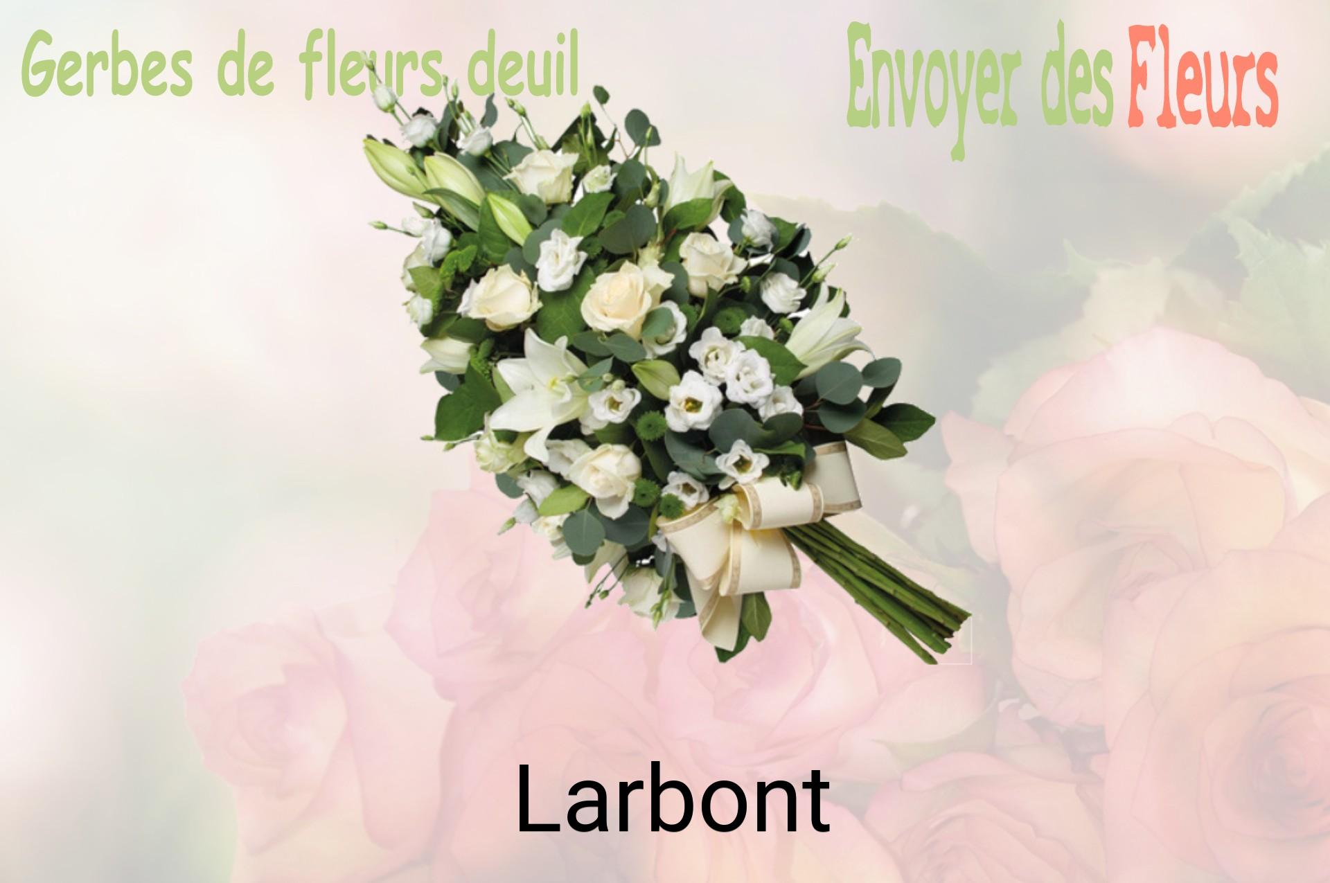 Gerbe de fleurs de deuil livrée à Larbont